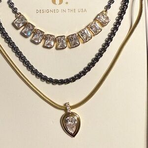 Mixed Metal Glam, NK17268 Gold & Hematite